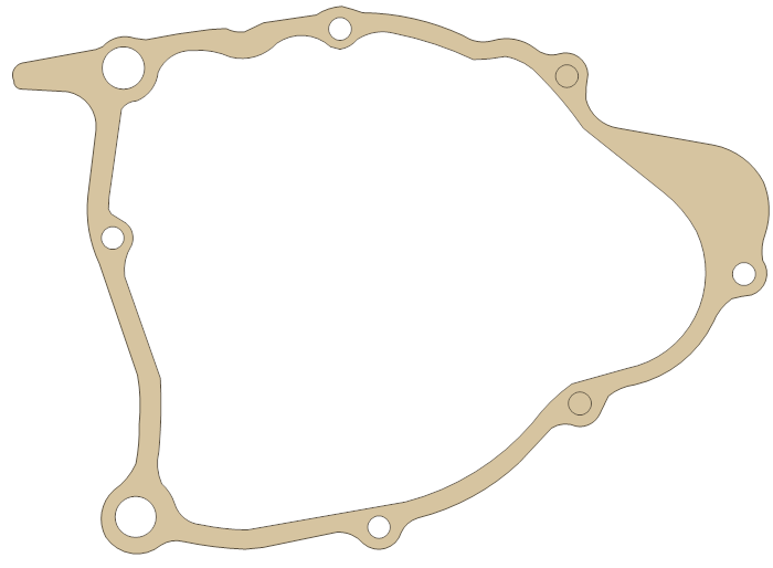 Yamaha YFB250 Crankcase Cover 1 gasket outline