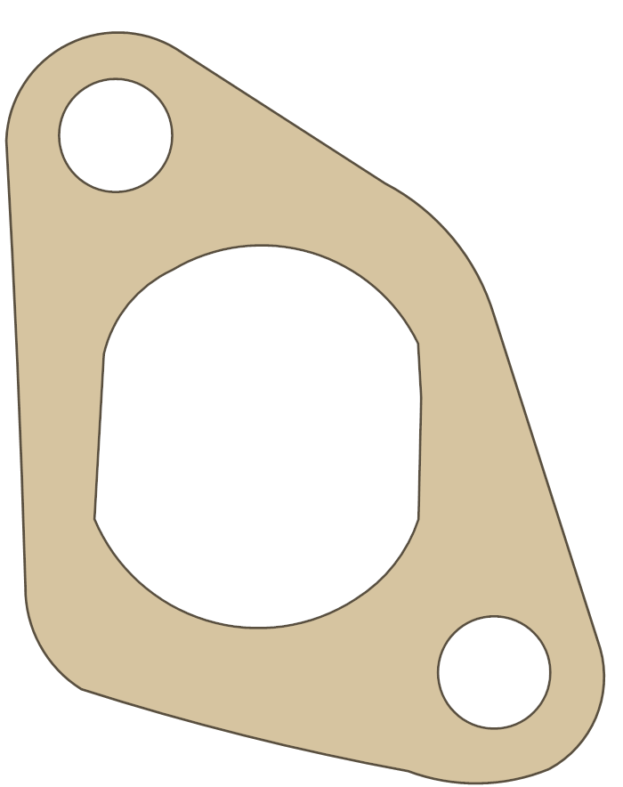 Yamaha Tensioner Case gasket outline, OEM 50M-12213-00, A material