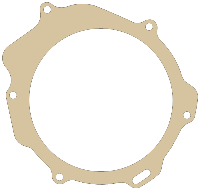 Yamaha YFM225 Starter Case gasket outline