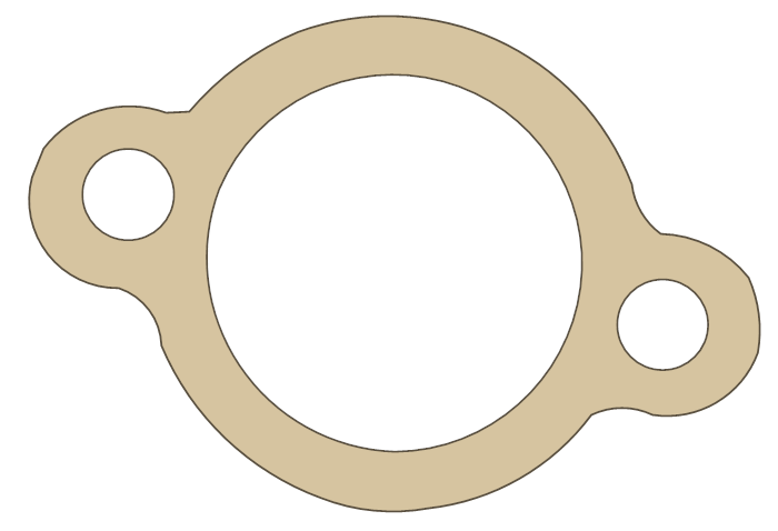 Yamaha TT225 Tensioner Case gasket outline