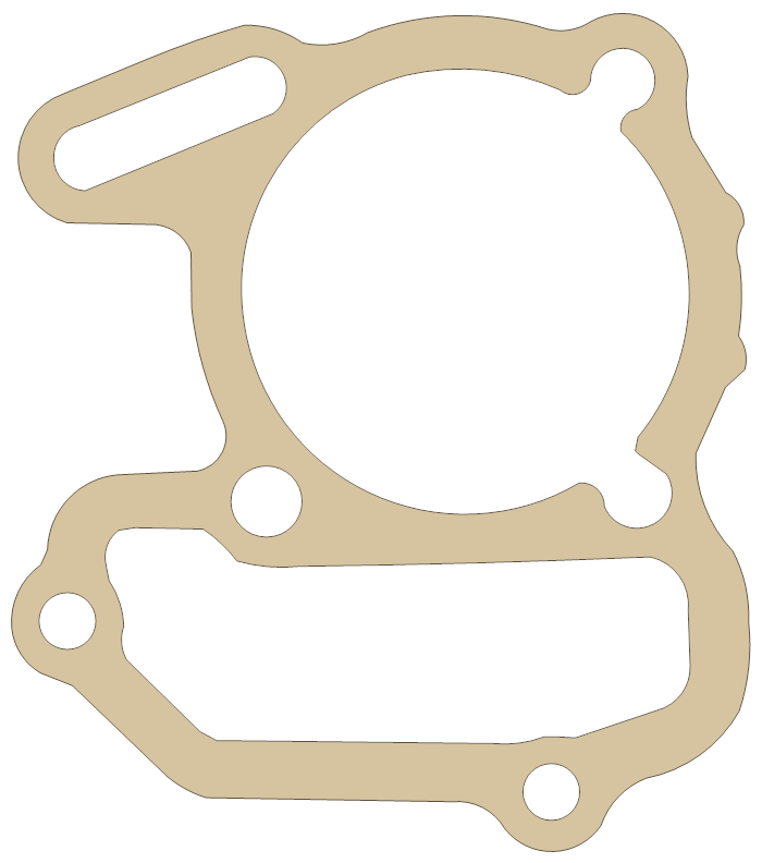 Yamaha YFM100 Cylinder Base gasket outline