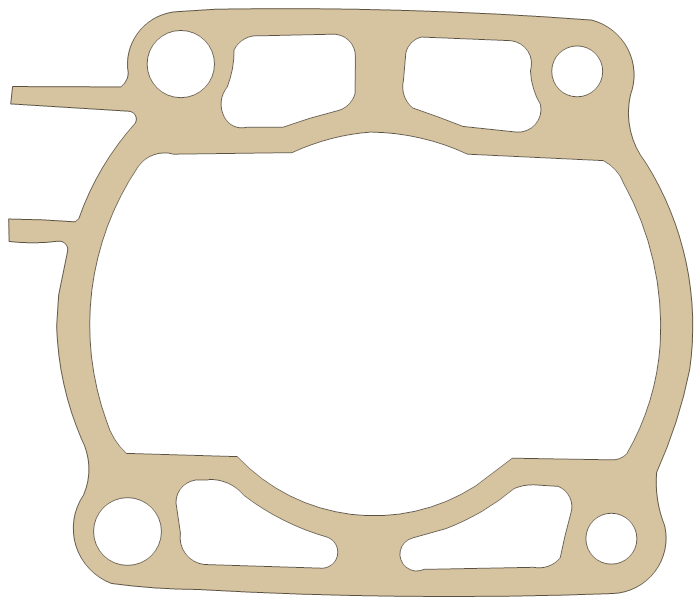 Yamaha Cylinder Base gasket outline, OEM 5X5-11351-00, A material