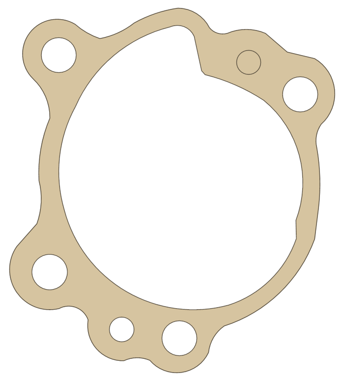 Yamaha Housing Cover gasket outline, OEM 5X5-12428-00, A material