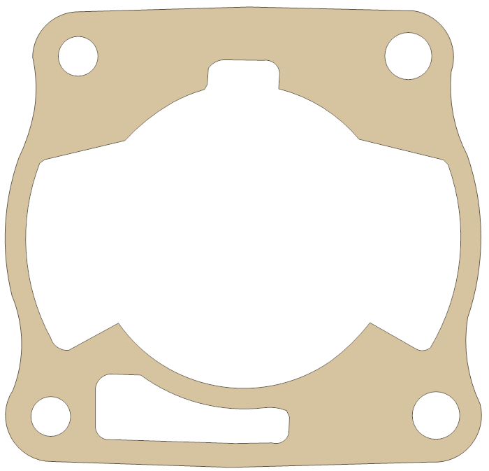 Yamaha Cylinder gasket outline, OEM 4ES-11351-00, A material