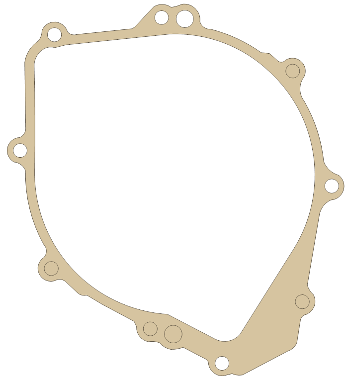 Yamaha Crankcase gasket outline, OEM 4XV-15451-00, A material