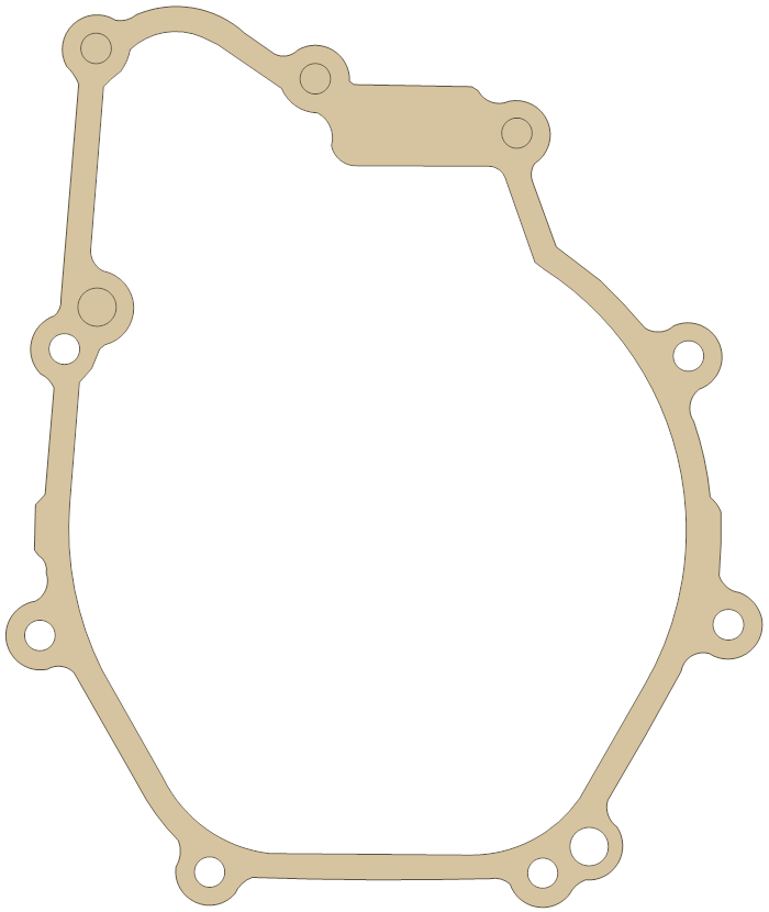 Yamaha 5EB-15451-00 gasket outline, OEM 5EB-15451-00, A material
