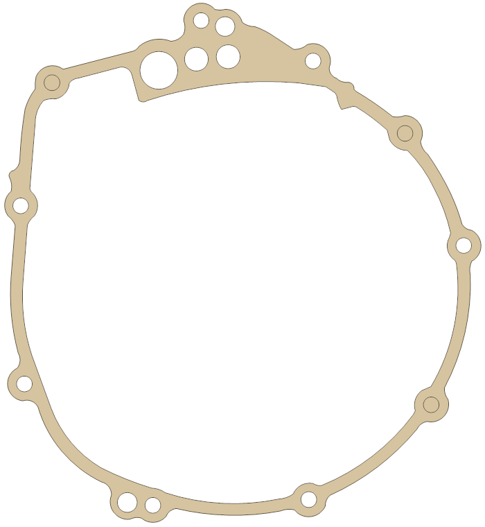 Yamaha 5EB-15461-00 gasket outline, OEM 5EB-15461-00, A material