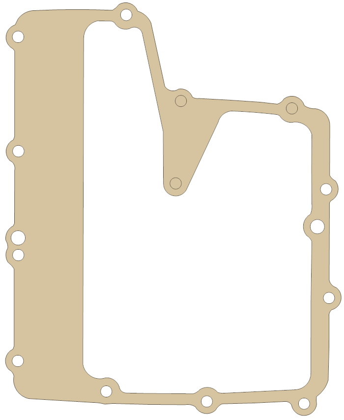 Yamaha 5EB-13414-00 gasket outline, OEM 5EB-13414-00, A material