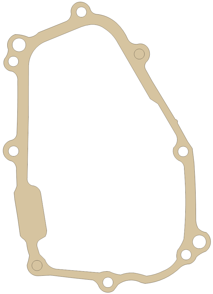 Yamaha 4XV-15456-00 gasket outline, OEM 4XV-15456-00, A material