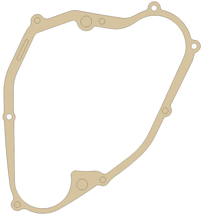 Yamaha Crankcase 3 gasket outline, OEM 3R415462-11, A material