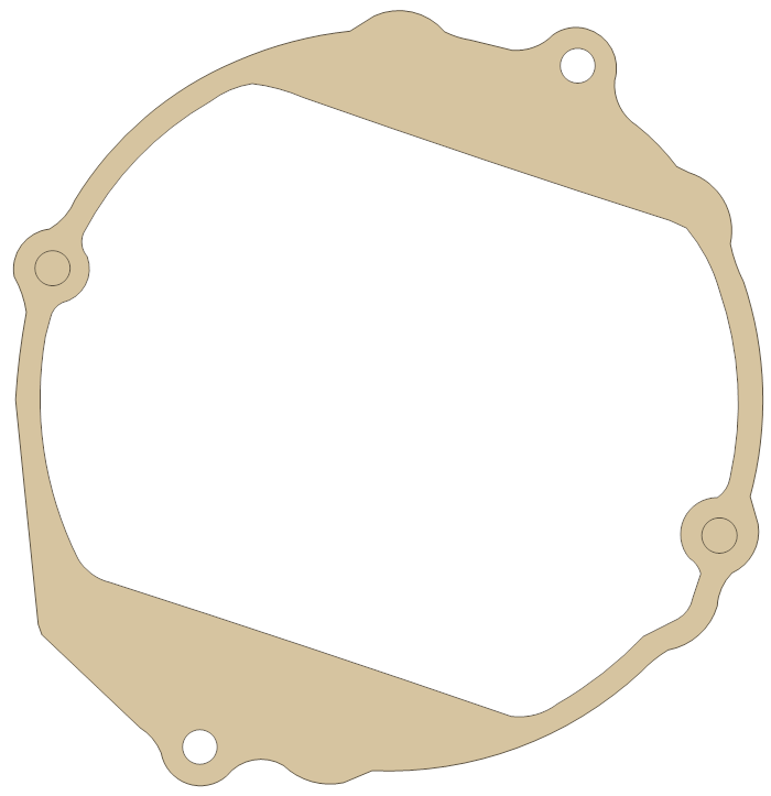 Yamaha Crankcase Cover gasket outline, OEM 5X5-15462-10, A material
