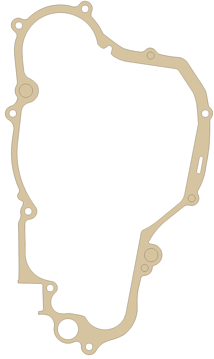 Yamaha Crankcase gasket outline, OEM 2VM-15462-11, A material