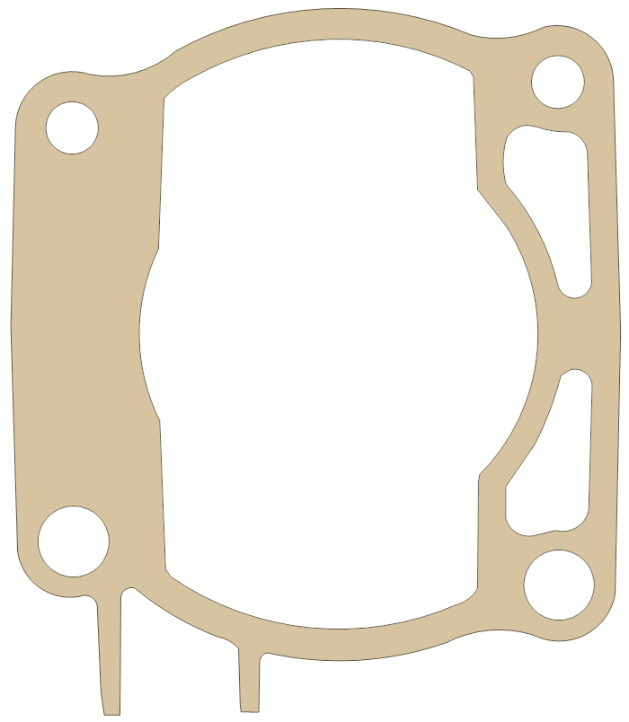 Yamaha Cylinder gasket outline, OEM 1LU-11351-01, A material