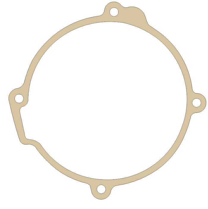 Yamaha YZ125 Crankcase Cover 1 gasket outline