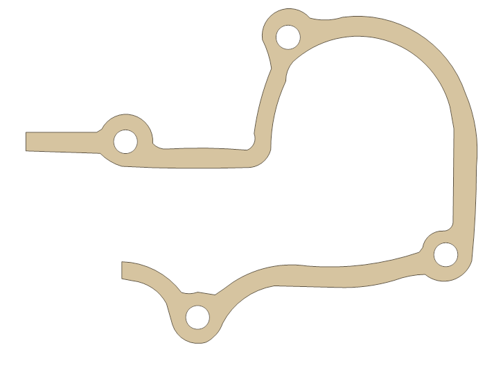 Yamaha YZ125 Housing 2 gasket outline