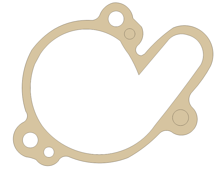 Yamaha YZ125 Housing Cover 2 gasket outline