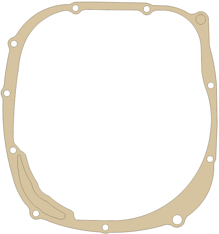 Yamaha 4CR-15461-01 gasket outline, OEM 4CR-15461-01, A material