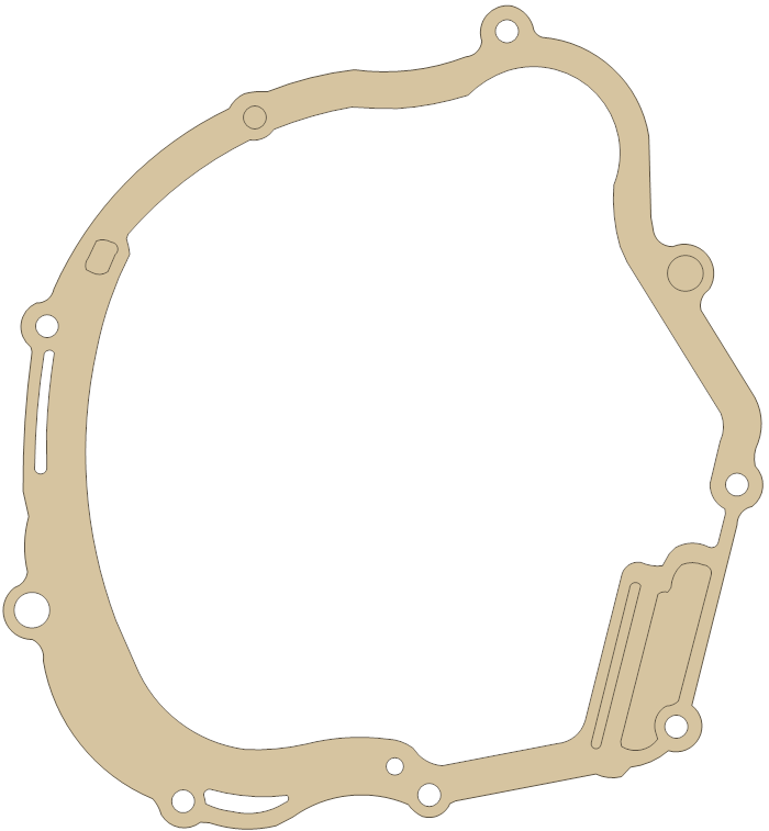Yamaha 5HP-15461-00 gasket outline, OEM 5HP-15461-00, A material