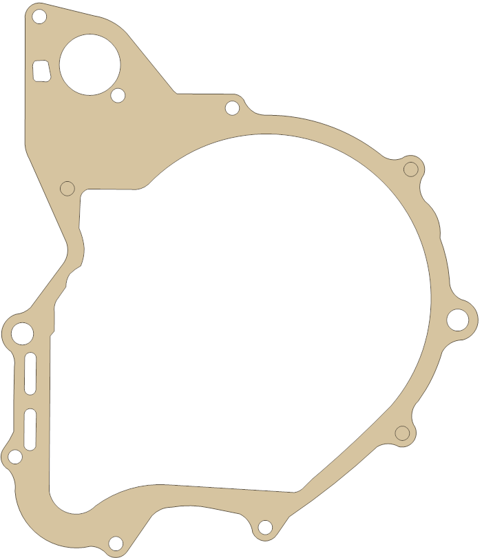 Yamaha XVS65 Crankcase Cover gasket outline