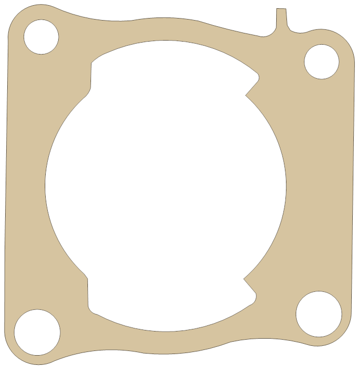 Yamaha Cylinder gasket outline, OEM 5X4-11351-01, A material