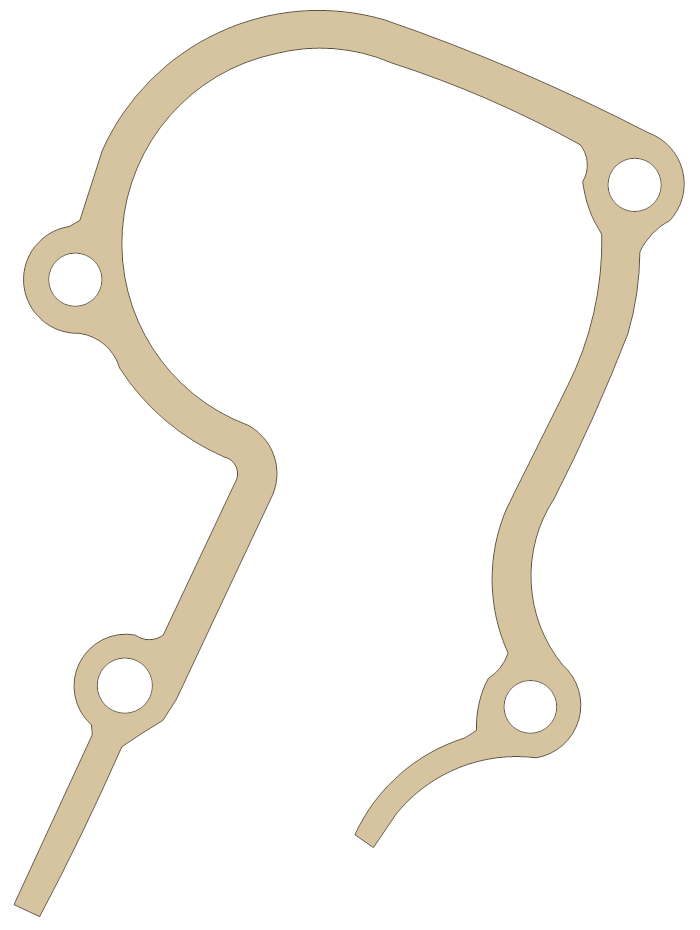 Yamaha YPVS Housing gasket outline, OEM 1LX-11993-01, A material