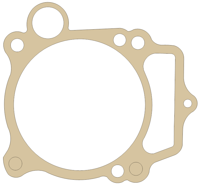Yamaha YZ400F Cylinder gasket outline