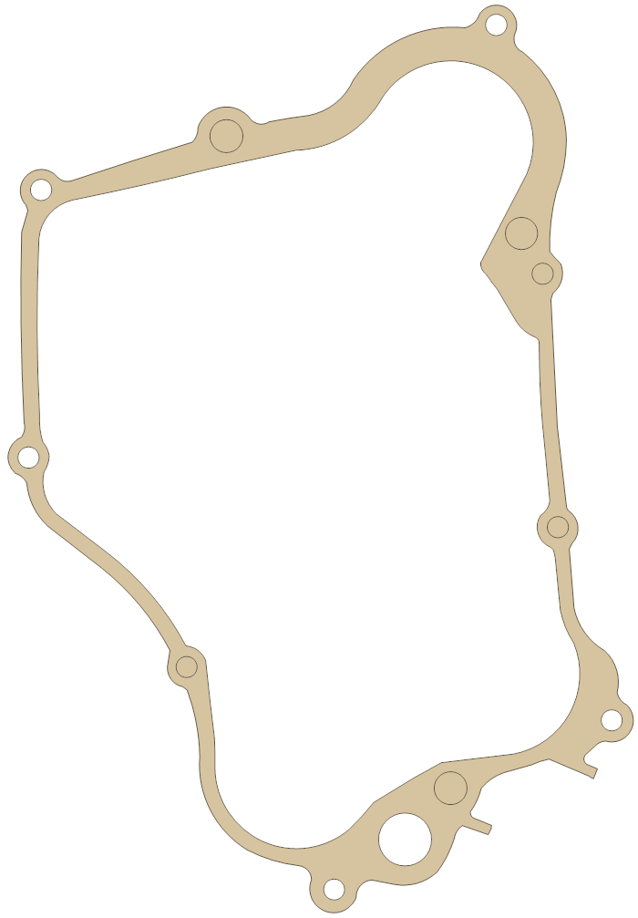 Yamaha YZ125 Crankcase Cover gasket outline