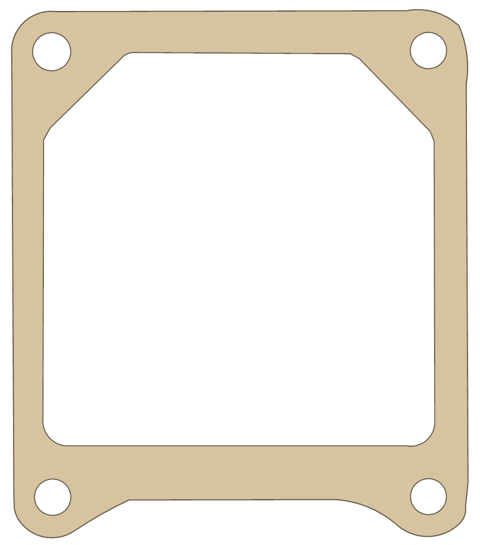 Yamaha XS850 Float Chamber gasket outline
