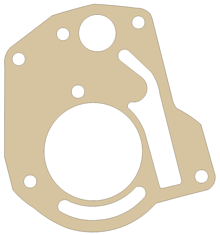 Yamaha Carburetor gasket outline, OEM 3J3-14959-00, B material