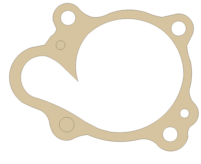 Yamaha YZ250 Housing Cover 2 gasket outline