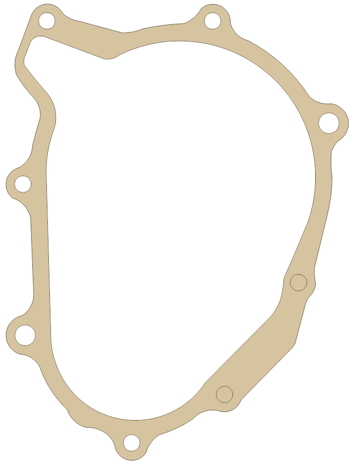 Yamaha YZ400F Crankcase gasket outline