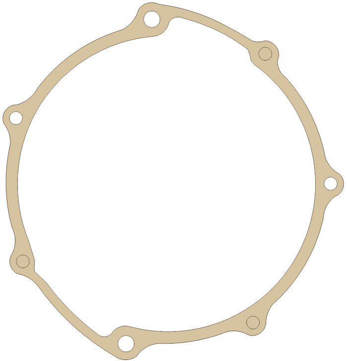 Yamaha Carburetor gasket outline, OEM 5BE-15453-00, A material