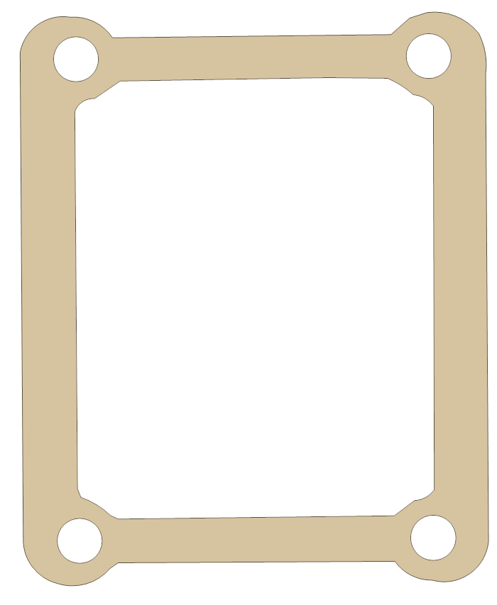 Yamaha 4TP-13621-00 gasket outline, OEM 4TP-13621-00, A material