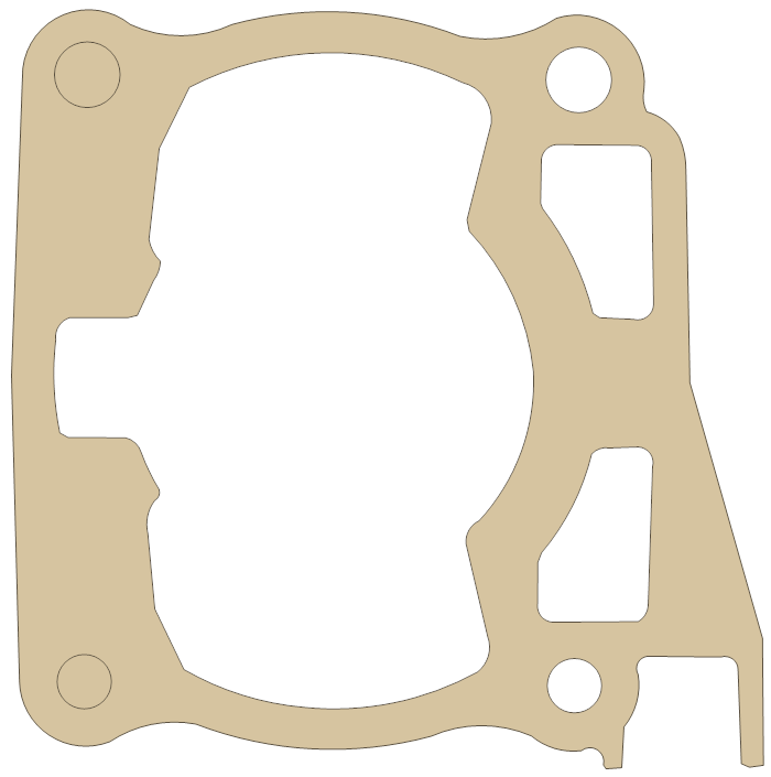 Yamaha YZ125 Cylinder gasket outline