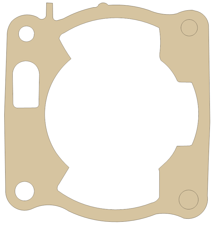 Yamaha Cylinder gasket outline, OEM 1LX-11351-10, A material