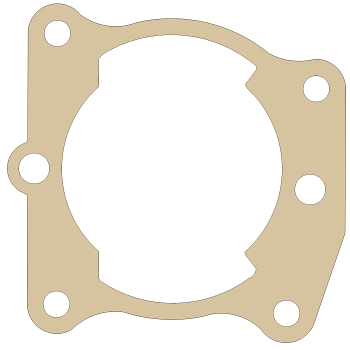 Yamaha Cylinder gasket outline, OEM 3R3-11351-01, A material
