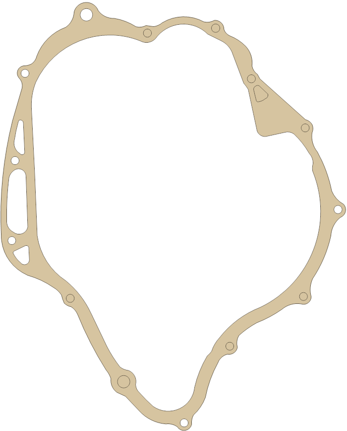 Yamaha XV750M Crankcase Cover 3 gasket outline