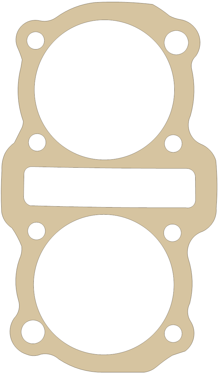 Yamaha XS2 Cylinder Base gasket outline