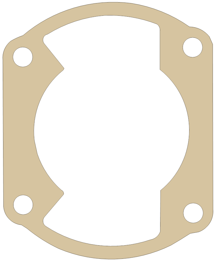 Yamaha MX250A Base gasket outline