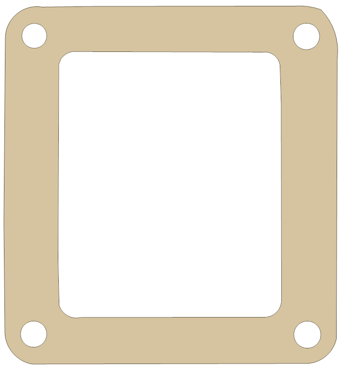 Yamaha MX250A Reed Valve gasket outline