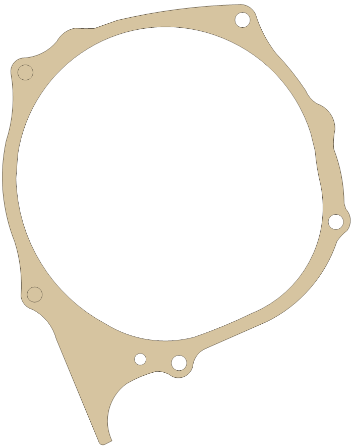Yamaha MX250A Crankcase Cover gasket outline