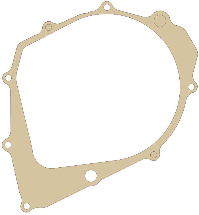 Yamaha YFM350 RAPTOR 350 Cover 1 gasket outline