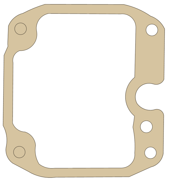 Yamaha YFM125GT Float Chamber gasket outline