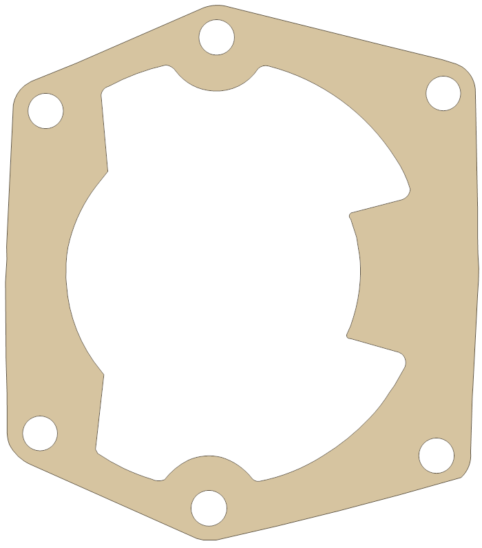 Yamaha MX 360 Base gasket outline