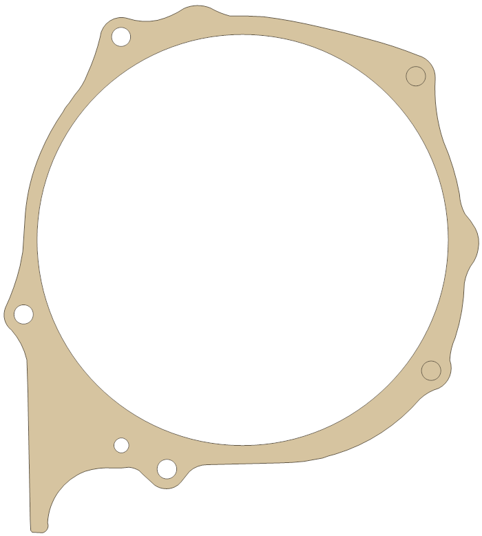 Yamaha Crankcase Cover gasket outline, OEM 363-15451-00, A material