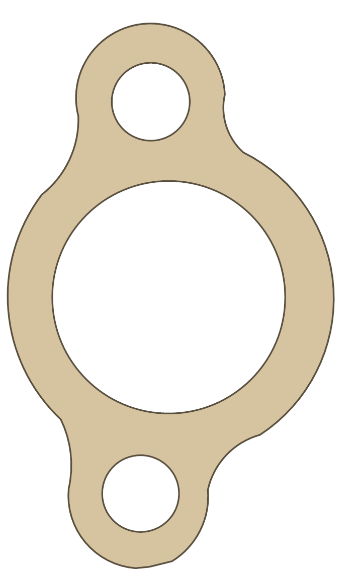 Yamaha DT175 Pump Case gasket outline