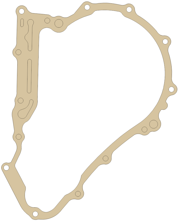 Yamaha 1S3-15451-00 gasket outline, OEM 1S3-15451-00, A material