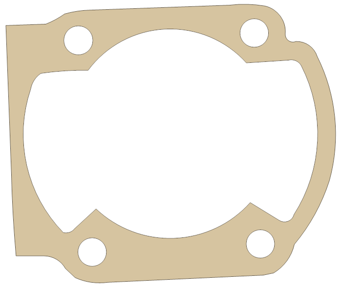 Yamaha 2XJ-11351-00 gasket outline, OEM 2XJ-11351-00, A material