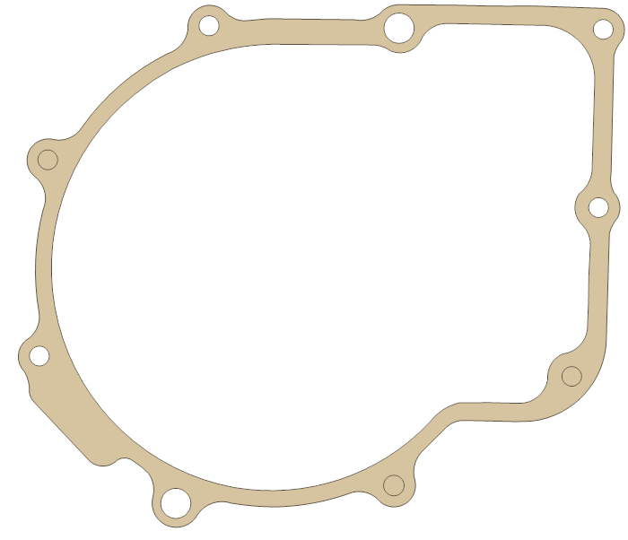 Yamaha 5KM-15463-00 gasket outline, OEM 5KM-15463-00, A material