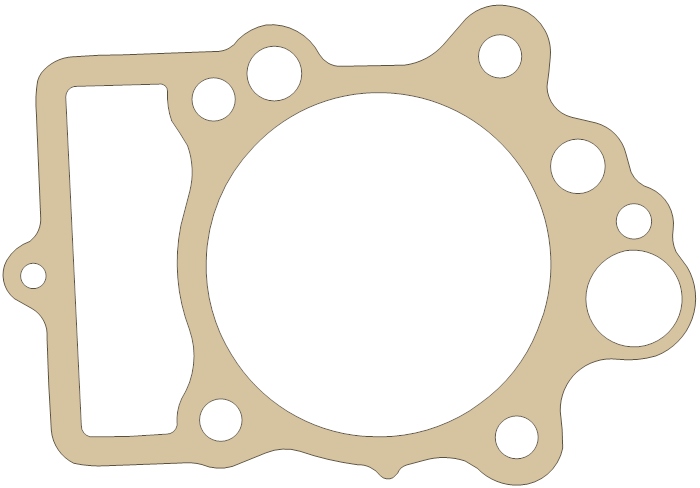 Yamaha XV535SF Cylinder Base gasket outline